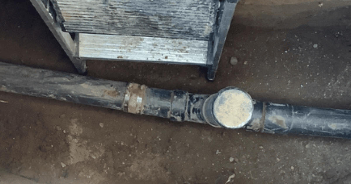 sewer pipe on ground
