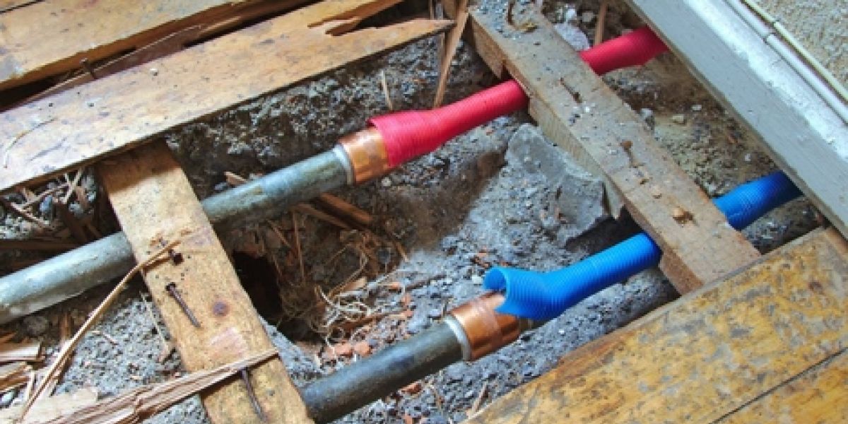 bursted pipes under wood